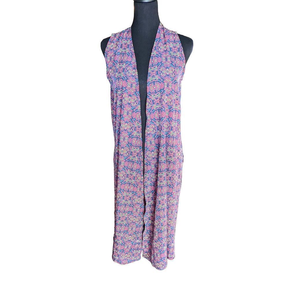 New LuLaRoe NWT Joy Style Kimono Vest Sleeveless Womens Southwest Pattern Size S